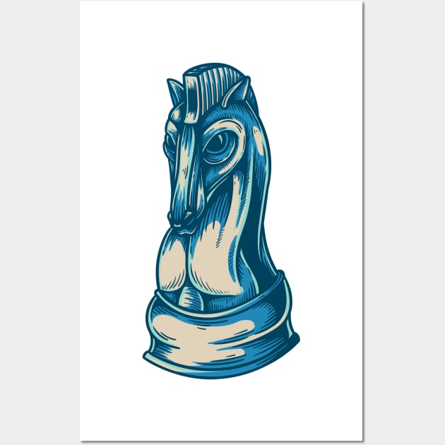 Chess Knight Wall Art by Digster